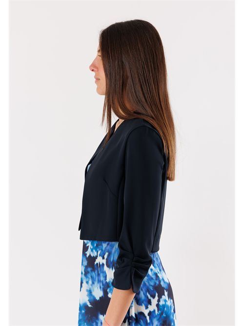 bolerino Maniche 3/4 con dettaglio arricciato PE25033 MESANGE | PE25033BLU