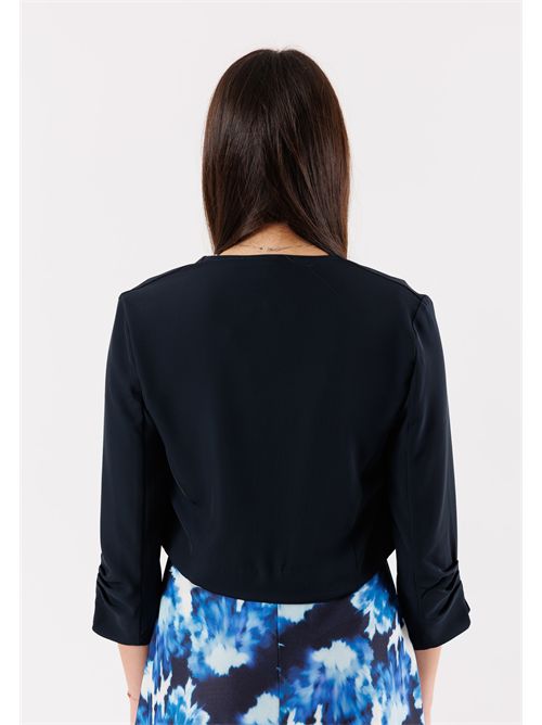 bolerino Maniche 3/4 con dettaglio arricciato PE25033 MESANGE | PE25033BLU