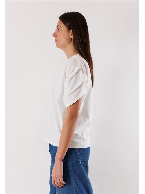 t-shirt maniche pieghe KONTATTO | SM212CPANNA