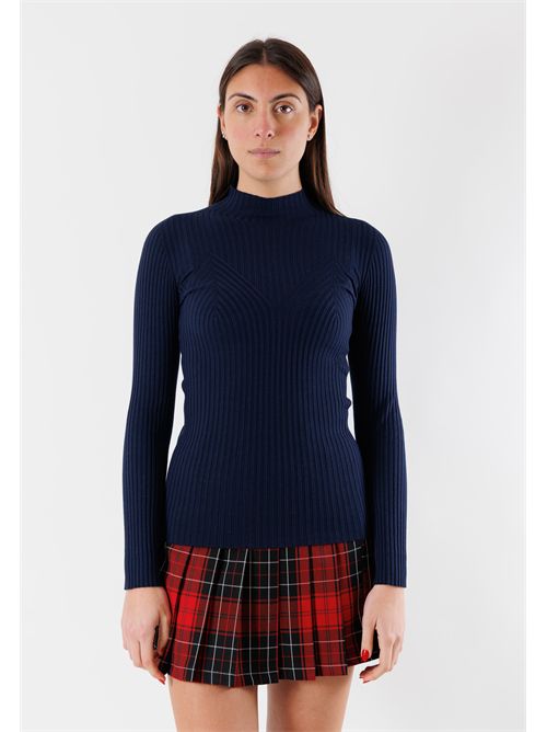 Viscose sweater V-neck soft line 3M0815C KONTATTO | 3M0815CBLU