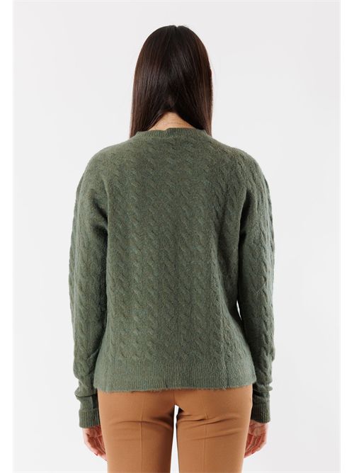 Crew neck sweater made of wool and mohair 3M0885C KONTATTO | 3M0885COLIVA