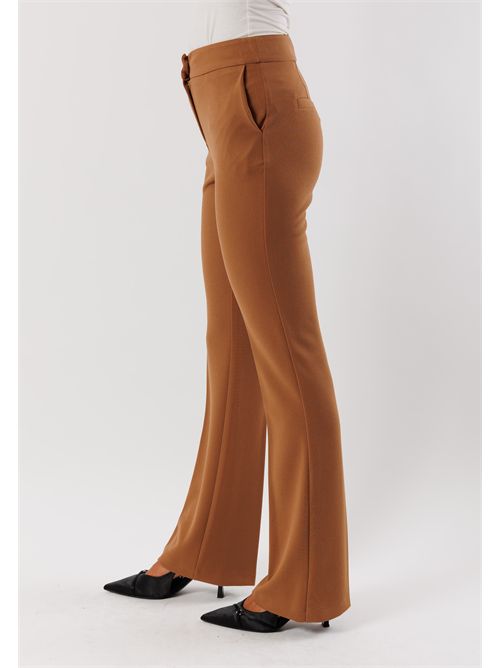 completo con giacca doppiopetto e pantalone a zampa AI25685 MESANGE | AI25685CAMMELLO